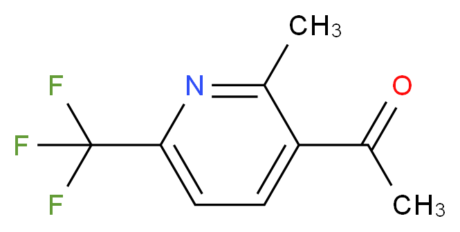 1-[2-methyl-6-(trifluoromethyl)pyridin-3-yl]ethan-1-one_分子结构_CAS_205582-83-8