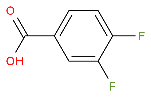 3,4-Difluorobenzoic acid_分子结构_CAS_)