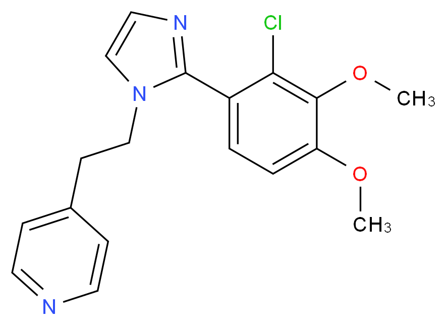 4-{2-[2-(2-chloro-3,4-dimethoxyphenyl)-1H-imidazol-1-yl]ethyl}pyridine_分子结构_CAS_)