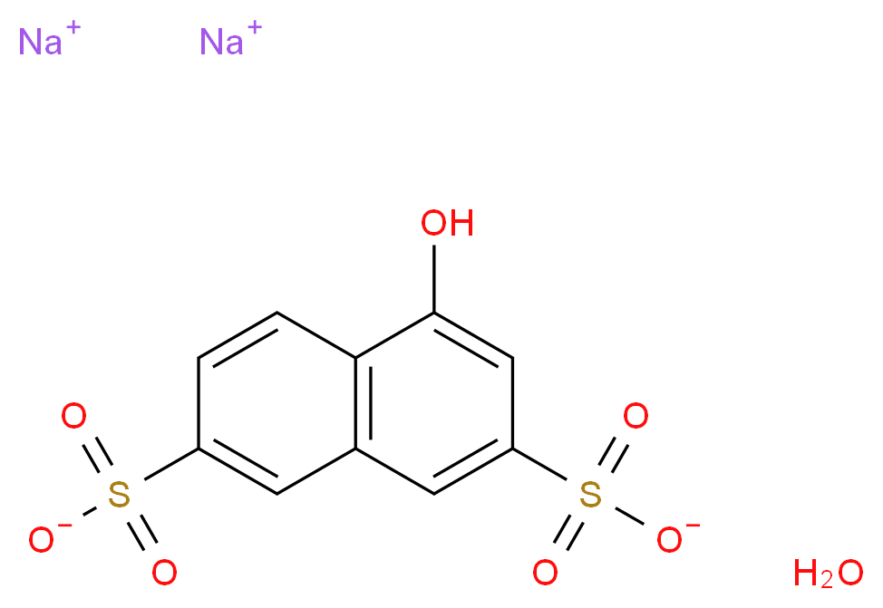 1-萘酚-3,6-二磺酸 二钠盐 水合物_分子结构_CAS_330581-20-9)