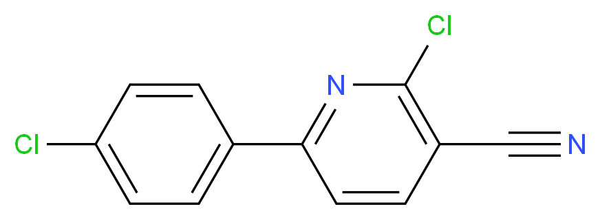 2-Chloro-6-(4-chlorophenyl)nicotinonitrile_分子结构_CAS_84596-41-8)