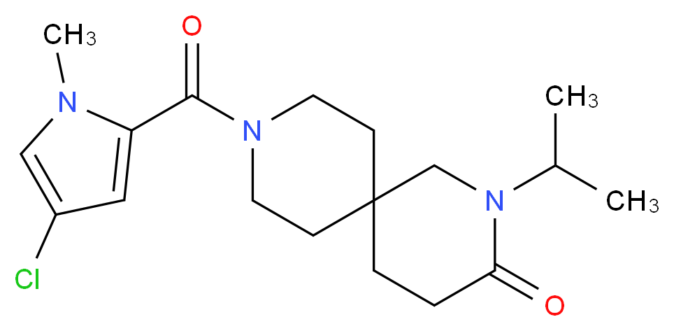 9-[(4-chloro-1-methyl-1H-pyrrol-2-yl)carbonyl]-2-isopropyl-2,9-diazaspiro[5.5]undecan-3-one_分子结构_CAS_)