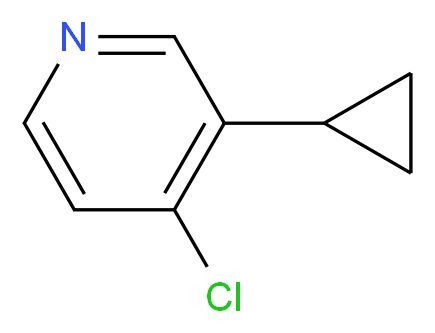 4-Chloro-3-cyclopropylpyridine_分子结构_CAS_1346544-23-7)