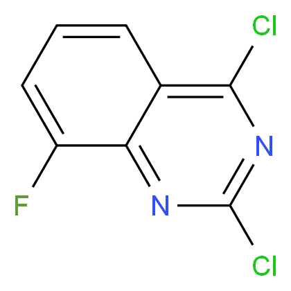 2,4-dichloro-8-fluoroquinazoline_分子结构_CAS_959237-64-0