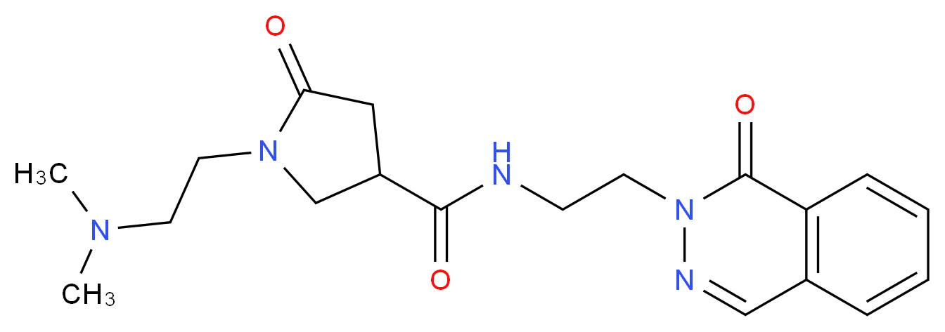 1-[2-(dimethylamino)ethyl]-5-oxo-N-[2-(1-oxo-2(1H)-phthalazinyl)ethyl]-3-pyrrolidinecarboxamide_分子结构_CAS_)