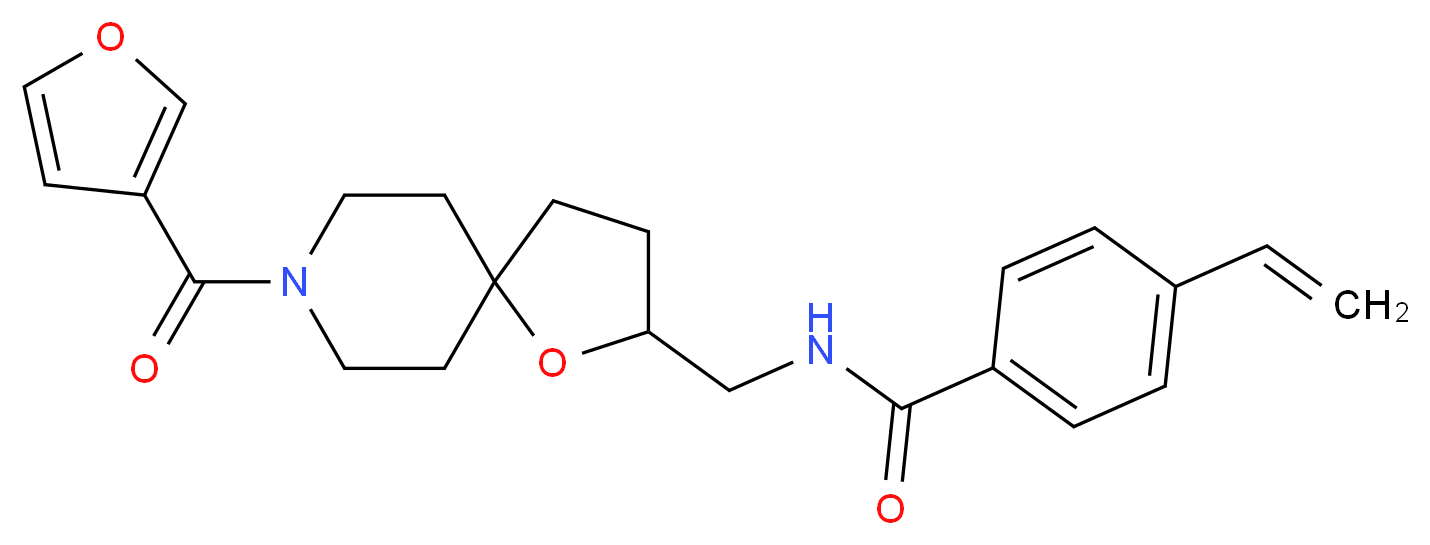 N-{[8-(3-furoyl)-1-oxa-8-azaspiro[4.5]dec-2-yl]methyl}-4-vinylbenzamide_分子结构_CAS_)
