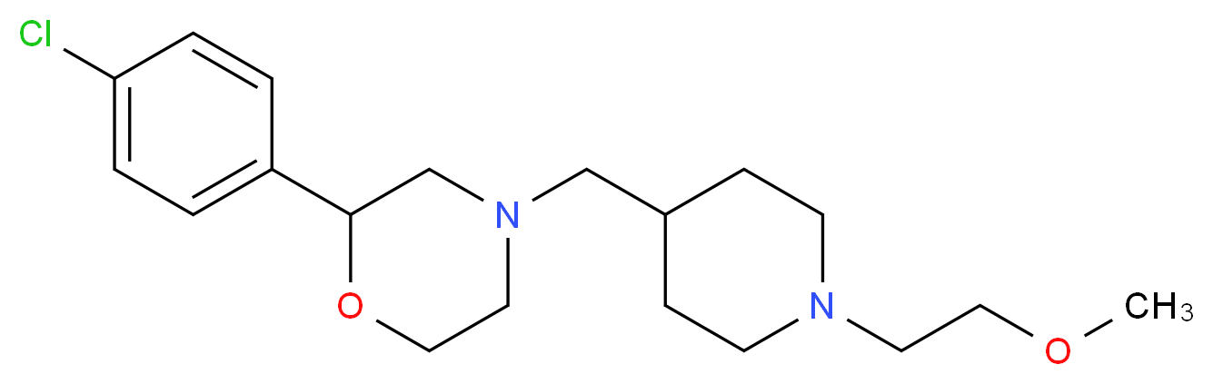 2-(4-chlorophenyl)-4-{[1-(2-methoxyethyl)piperidin-4-yl]methyl}morpholine_分子结构_CAS_)