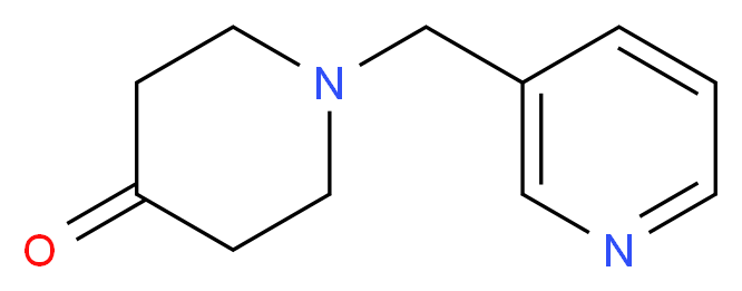 1-(pyridin-3-ylmethyl)piperidin-4-one_分子结构_CAS_41661-57-8