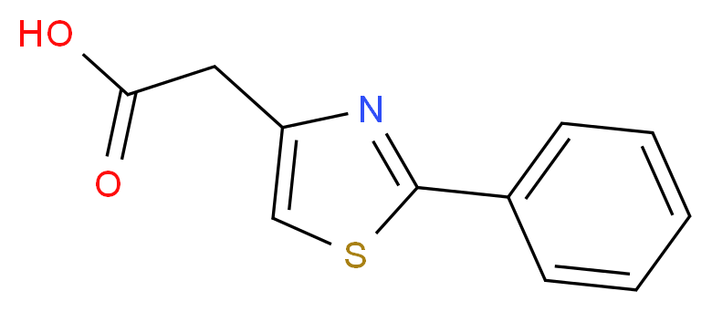 2-苯基噻唑-4-乙酸_分子结构_CAS_16441-28-4)