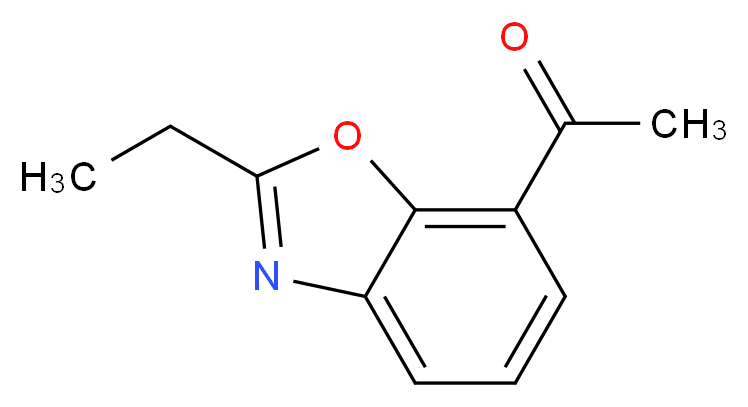 1-(2-Ethyl-1,3-benzoxazol-7-yl)-1-ethanone_分子结构_CAS_)