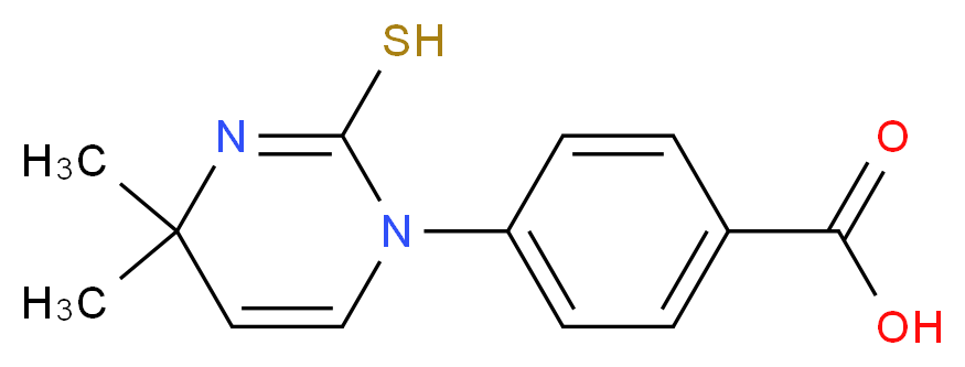4-(2-Mercapto-4,4-dimethylpyrimidin-1(4H)-yl)benzoic acid_分子结构_CAS_)