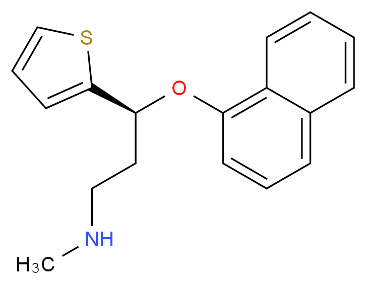 methyl[(3S)-3-(naphthalen-1-yloxy)-3-(thiophen-2-yl)propyl]amine_分子结构_CAS_116539-59-4