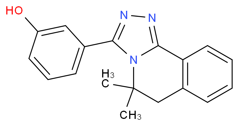 3-{5,5-dimethyl-5H,6H-[1,2,4]triazolo[3,4-a]isoquinolin-3-yl}phenol_分子结构_CAS_330998-71-5