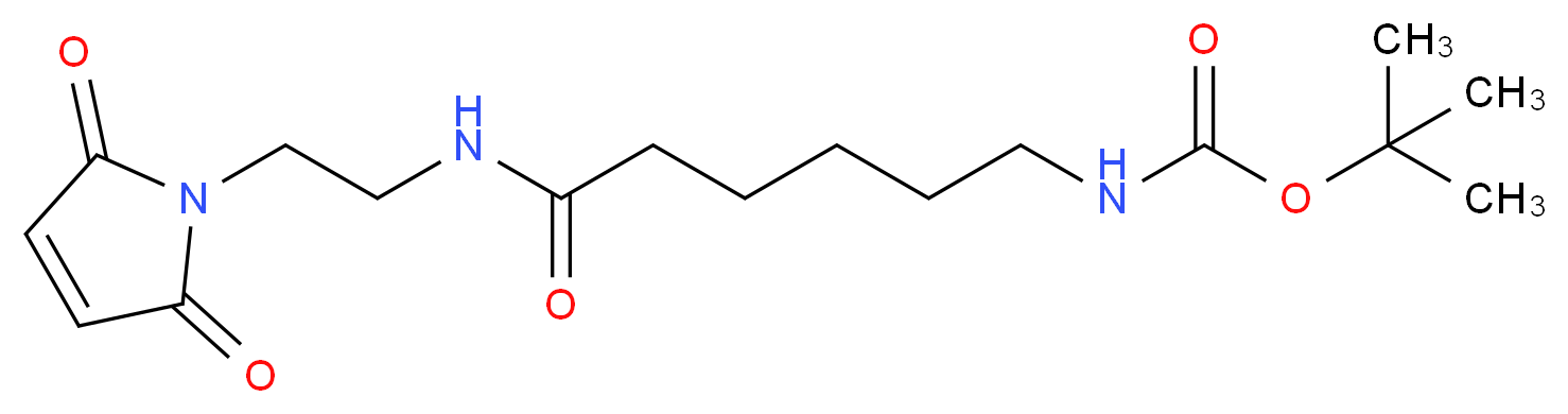 N-(2-Maleimidoethyl)-6-t-Boc-aminohexanamide_分子结构_CAS_1076198-36-1)