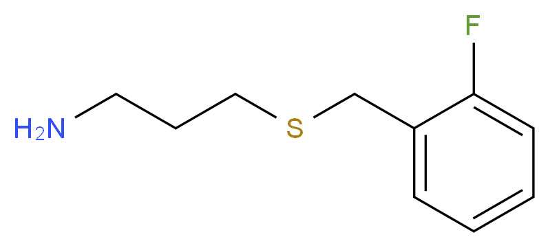 3-{[(2-fluorophenyl)methyl]sulfanyl}propan-1-amine_分子结构_CAS_1123169-59-4