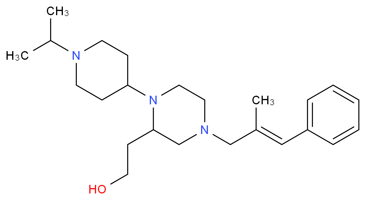 2-{1-(1-isopropyl-4-piperidinyl)-4-[(2E)-2-methyl-3-phenyl-2-propen-1-yl]-2-piperazinyl}ethanol_分子结构_CAS_)