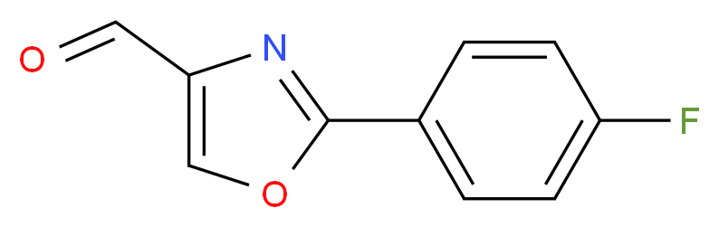 2-(4-FLUORO-PHENYL)-OXAZOLE-4-CARBALDEHYDE_分子结构_CAS_152940-51-7)