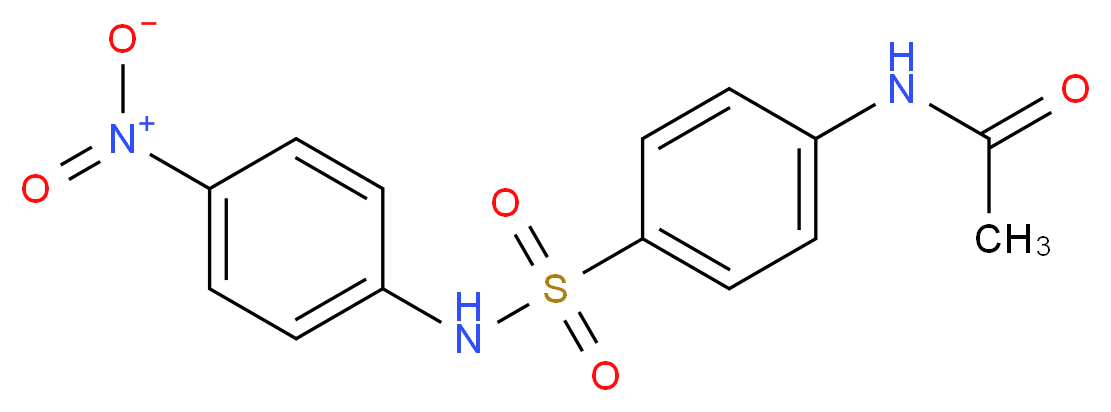 N-{4-[(4-nitrophenyl)sulfamoyl]phenyl}acetamide_分子结构_CAS_122-16-7