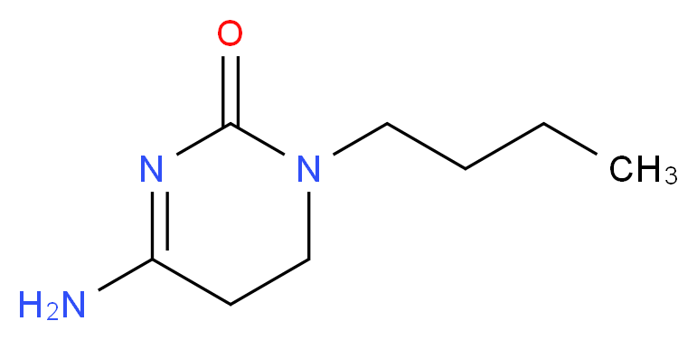 4-amino-1-butyl-1,2,5,6-tetrahydropyrimidin-2-one_分子结构_CAS_877-54-3