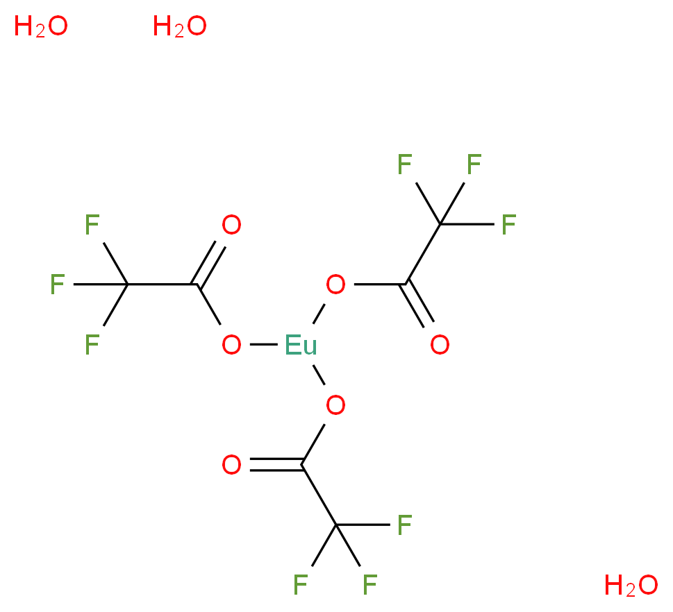 bis[(trifluoroacetyl)oxy]europio 2,2,2-trifluoroacetate trihydrate_分子结构_CAS_94079-71-7