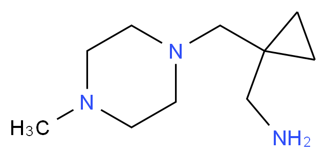 {1-[(4-methylpiperazin-1-yl)methyl]cyclopropyl}methanamine_分子结构_CAS_1015846-52-2