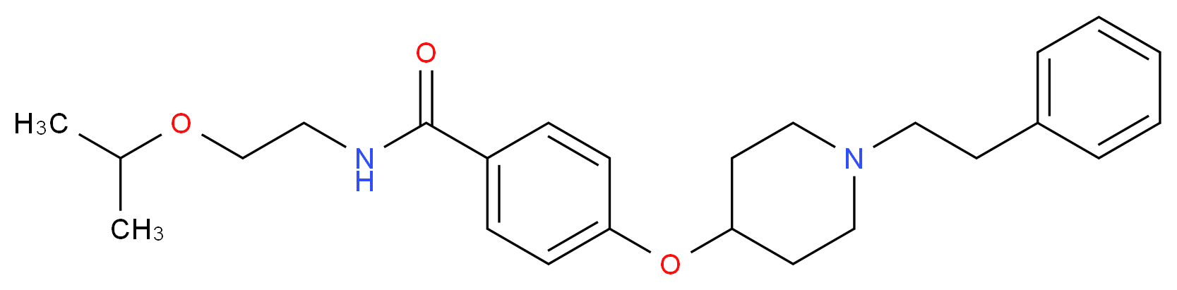 N-(2-isopropoxyethyl)-4-{[1-(2-phenylethyl)-4-piperidinyl]oxy}benzamide_分子结构_CAS_)