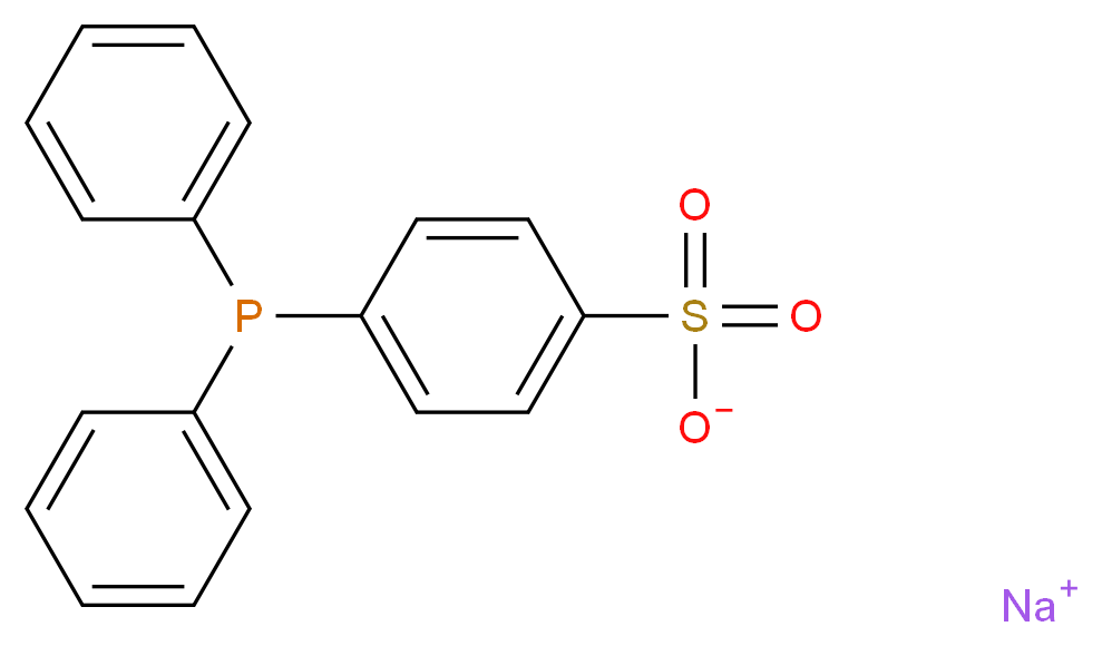 sodium 4-(diphenylphosphanyl)benzene-1-sulfonate_分子结构_CAS_5952-62-5