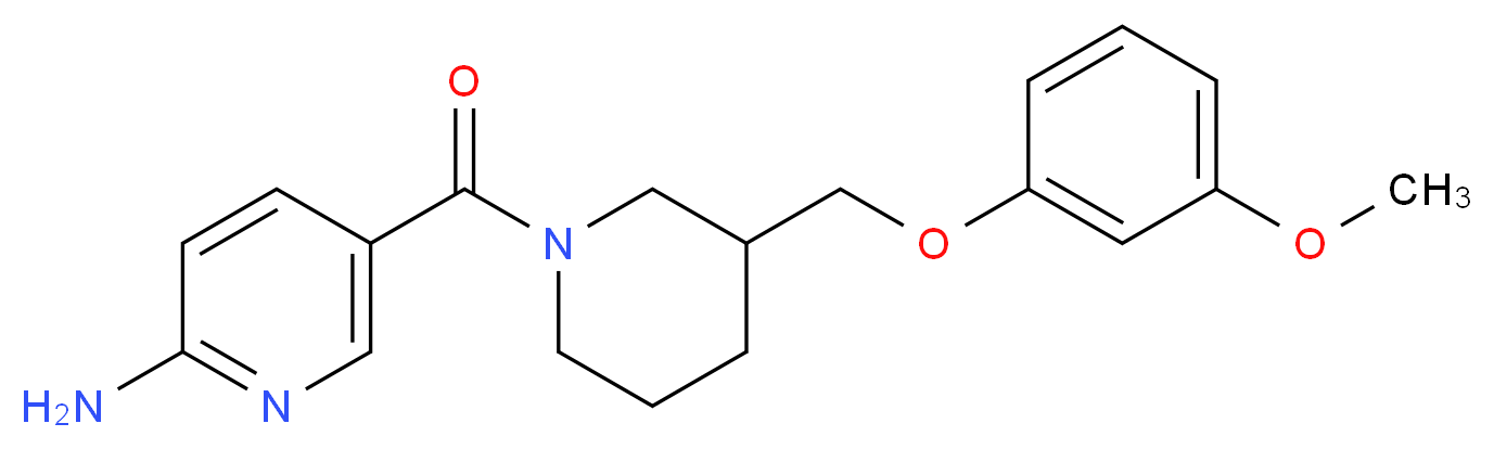 5-({3-[(3-methoxyphenoxy)methyl]-1-piperidinyl}carbonyl)-2-pyridinamine_分子结构_CAS_)