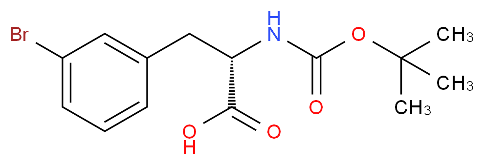 (2S)-3-(3-bromophenyl)-2-{[(tert-butoxy)carbonyl]amino}propanoic acid_分子结构_CAS_82278-73-7
