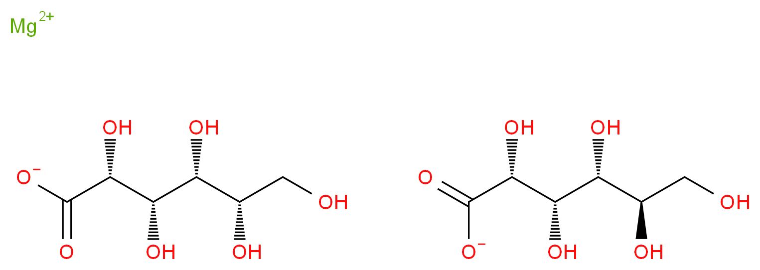 magnesium(2+) ion (2R,3S,4R,5R)-2,3,4,5,6-pentahydroxyhexanoate (2R,3S,4R,5S)-2,3,4,5,6-pentahydroxyhexanoate_分子结构_CAS_3632-91-5