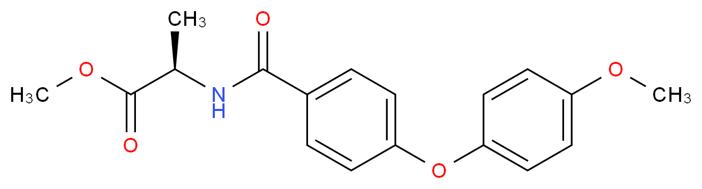 methyl (2R)-2-{[4-(4-methoxyphenoxy)benzoyl]amino}propanoate_分子结构_CAS_)
