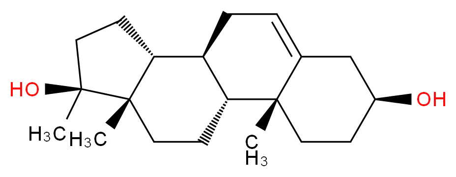 (1R,2R,5S,10S,11R,14S,15S)-2,14,15-trimethyltetracyclo[8.7.0.0<sup>2</sup>,<sup>7</sup>.0<sup>1</sup><sup>1</sup>,<sup>1</sup><sup>5</sup>]heptadec-7-ene-5,14-diol_分子结构_CAS_521-10-8