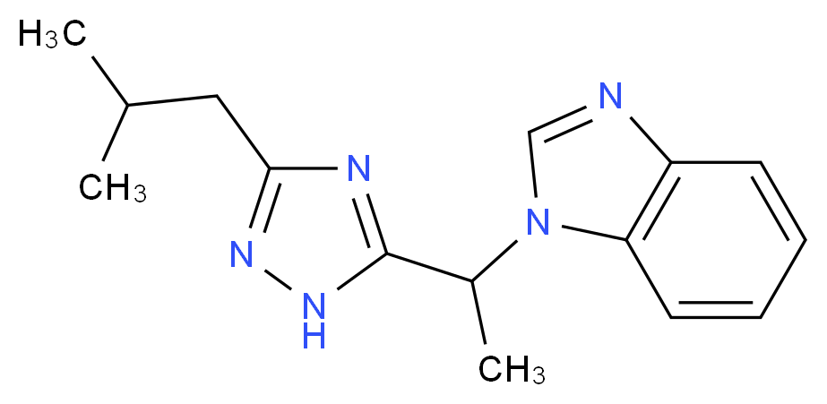 1-[1-(3-isobutyl-1H-1,2,4-triazol-5-yl)ethyl]-1H-benzimidazole_分子结构_CAS_)