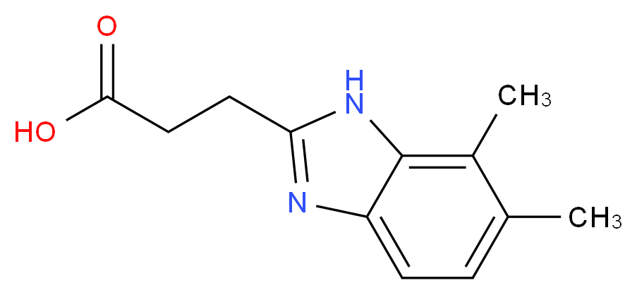 3-(6,7-dimethyl-1H-benzimidazol-2-yl)propanoic acid_分子结构_CAS_915921-19-6)