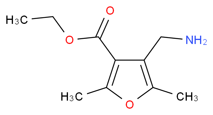 ethyl 4-(aminomethyl)-2,5-dimethylfuran-3-carboxylate_分子结构_CAS_883544-97-6