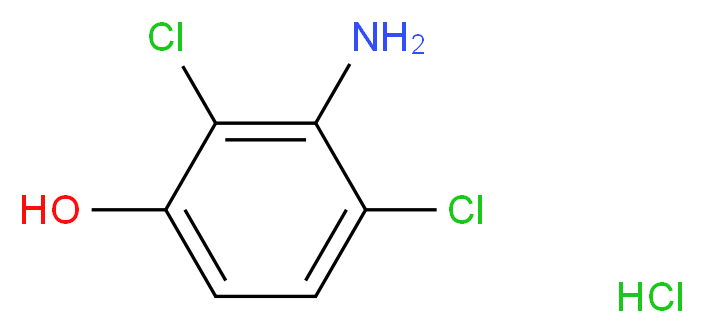 2,4-Dichloro-3-aminophenol hydrochloride_分子结构_CAS_61693-43-4)