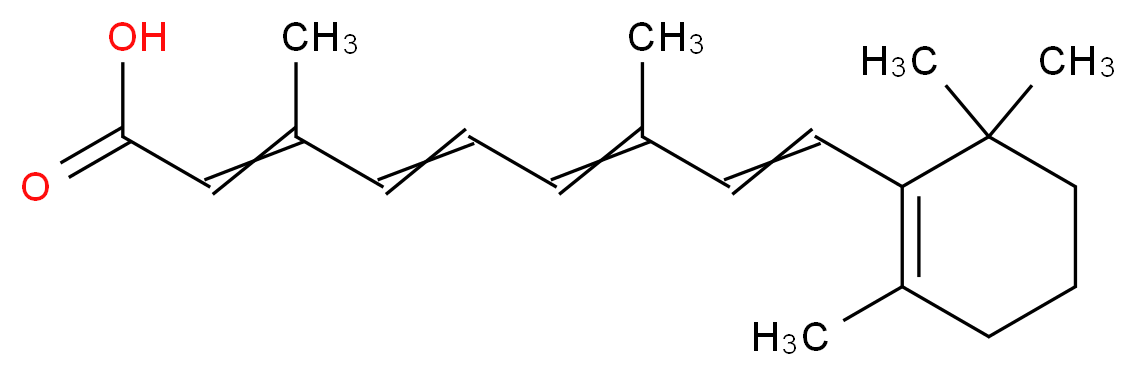 3,7-dimethyl-9-(2,6,6-trimethylcyclohex-1-en-1-yl)nona-2,4,6,8-tetraenoic acid_分子结构_CAS_5352-74-9