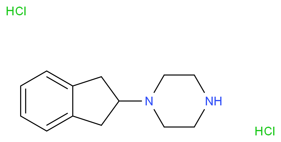 1-(2,3-dihydro-1H-inden-2-yl)piperazine dihydrochloride_分子结构_CAS_23912-70-1