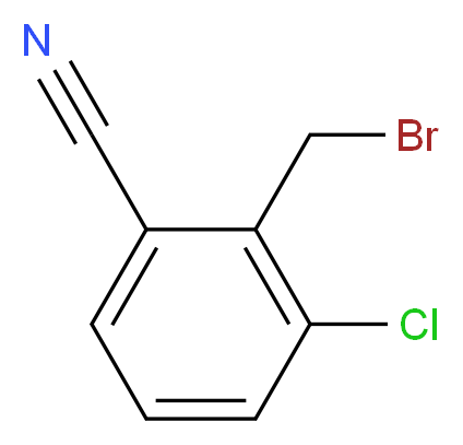 2-(bromomethyl)-3-chlorobenzonitrile_分子结构_CAS_77533-18-7