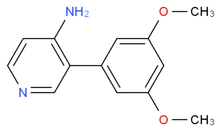 3-(3,5-DiMethoxyphenyl)pyridin-4-aMine_分子结构_CAS_)