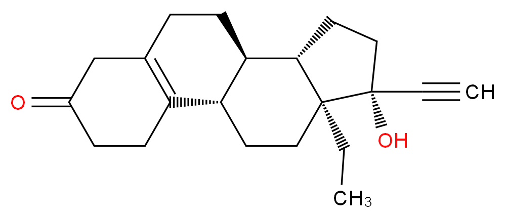 13-Ethyl-17-hydroxy-18,19-dinor-17α-pregn-5(10)-en-20-yn-3-one(Levo Norgestrel Impurity)_分子结构_CAS_19914-67-1)