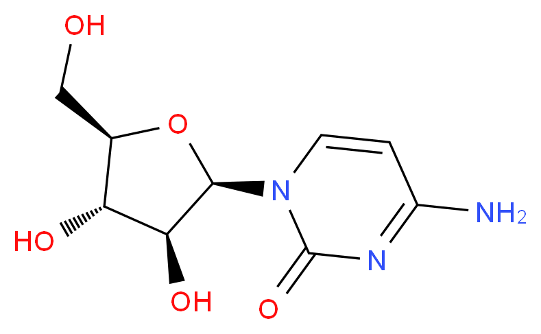 4-amino-1-[(2R,3S,4S,5R)-3,4-dihydroxy-5-(hydroxymethyl)oxolan-2-yl]-1,2-dihydropyrimidin-2-one_分子结构_CAS_147-94-4