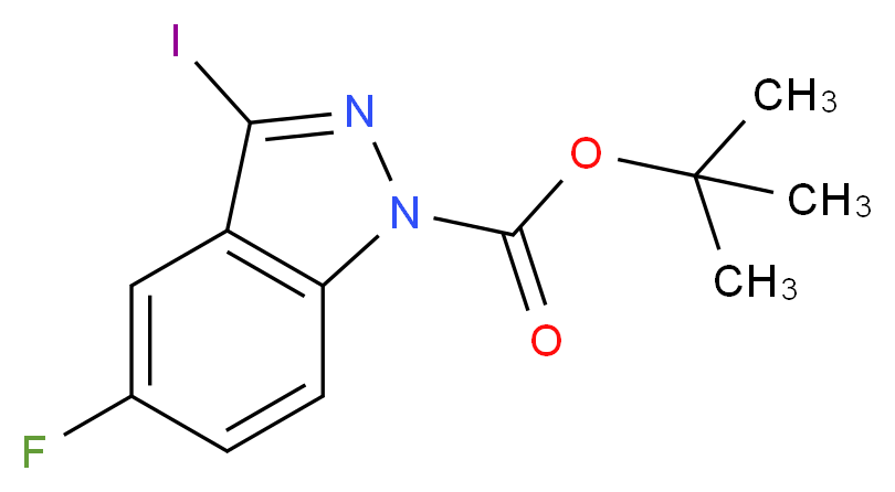 tert-butyl 5-fluoro-3-iodo-1H-indazole-1-carboxylate_分子结构_CAS_944904-49-8