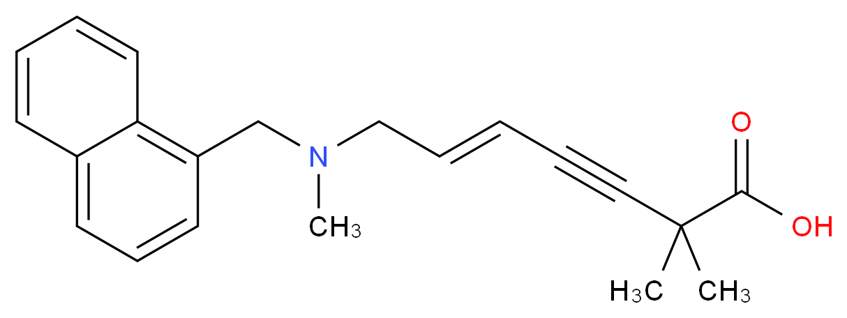 (5E)-2,2-dimethyl-7-[methyl(naphthalen-1-ylmethyl)amino]hept-5-en-3-ynoic acid_分子结构_CAS_99473-14-0