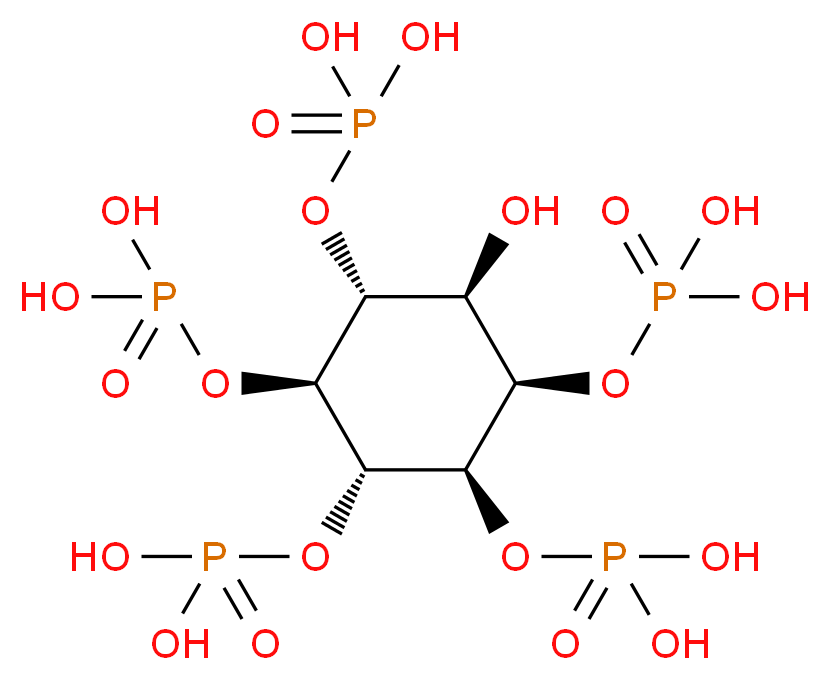 D-myo-Inositol 1,2,4,5,6-pentakis-phosphate_分子结构_CAS_26326-86-3)