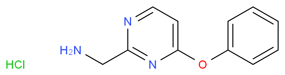 (4-phenoxypyrimidin-2-yl)methanamine hydrochloride_分子结构_CAS_1240601-00-6)