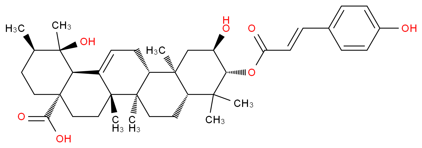 3-O-trans-p-Coumaroyltormentic acid_分子结构_CAS_121064-78-6)