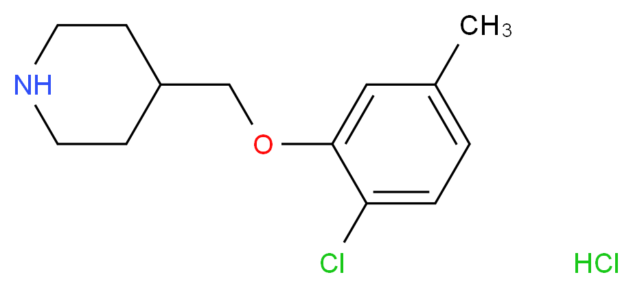 2-Chloro-5-methylphenyl 4-piperidinylmethyl ether hydrochloride_分子结构_CAS_)