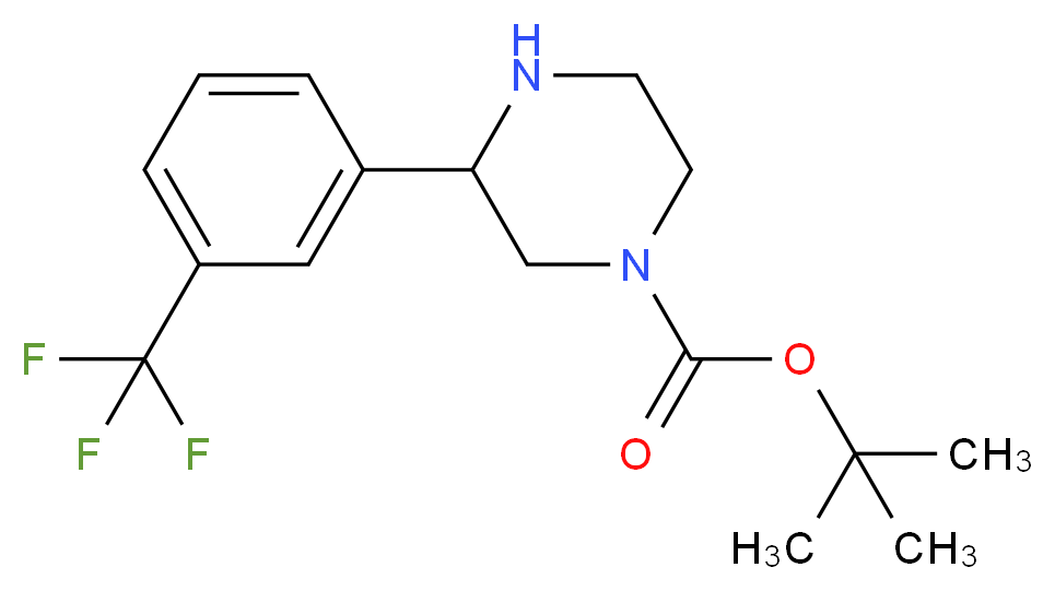 3-(3-TRIFLUOROMETHYL-PHENYL)-PIPERAZINE-1-CARBOXYLIC ACID TERT-BUTYL ESTER_分子结构_CAS_886767-85-7)