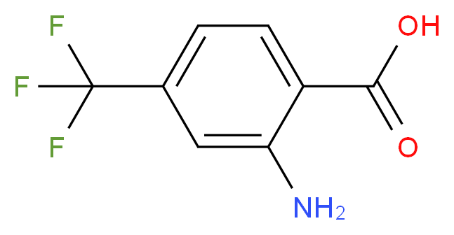 2-amino-4-(trifluoromethyl)benzoic acid_分子结构_CAS_402-13-1